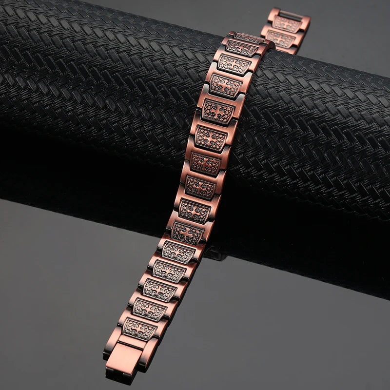 Metal Healing Magnetic Cross Wristband for Men