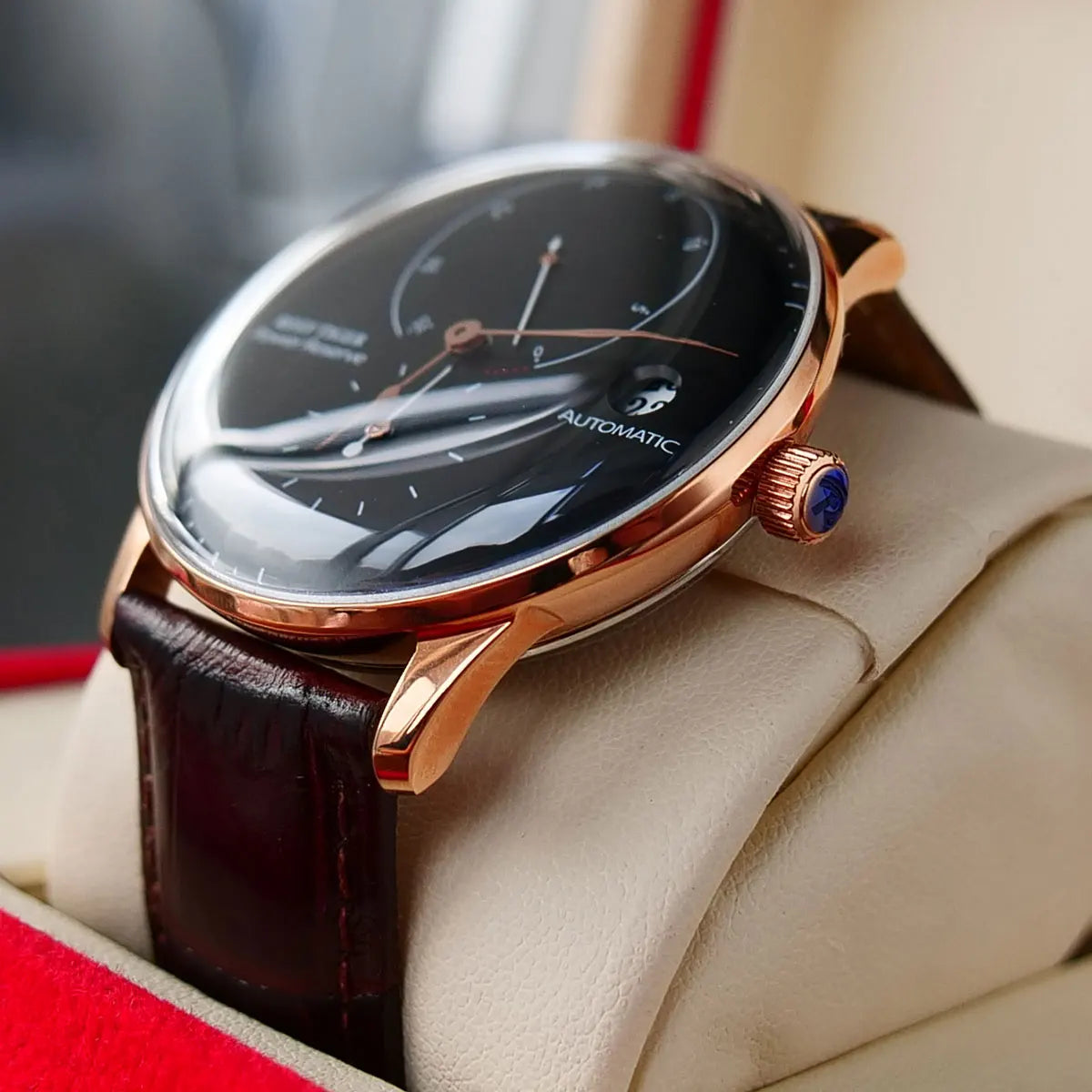 Luxury Rose Gold Automatic Men's Watch