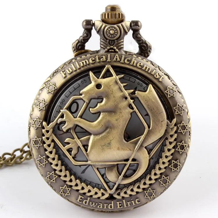 Antique Horse Quartz Pocket Watch