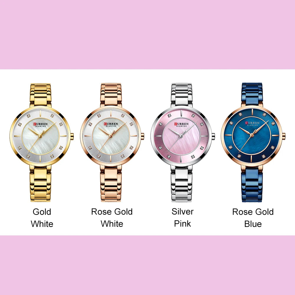Stainless Steel Band Dress Ladies Wristwatch