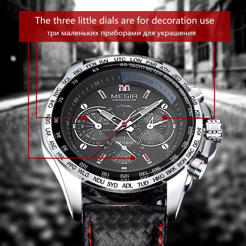 MEGIR man's quartz wristwatch