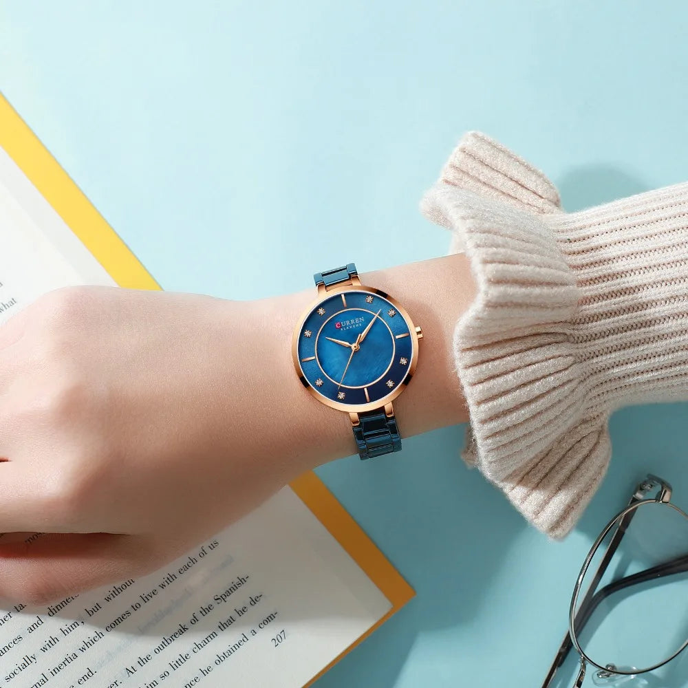 Stainless Steel Band Dress Ladies Wristwatch