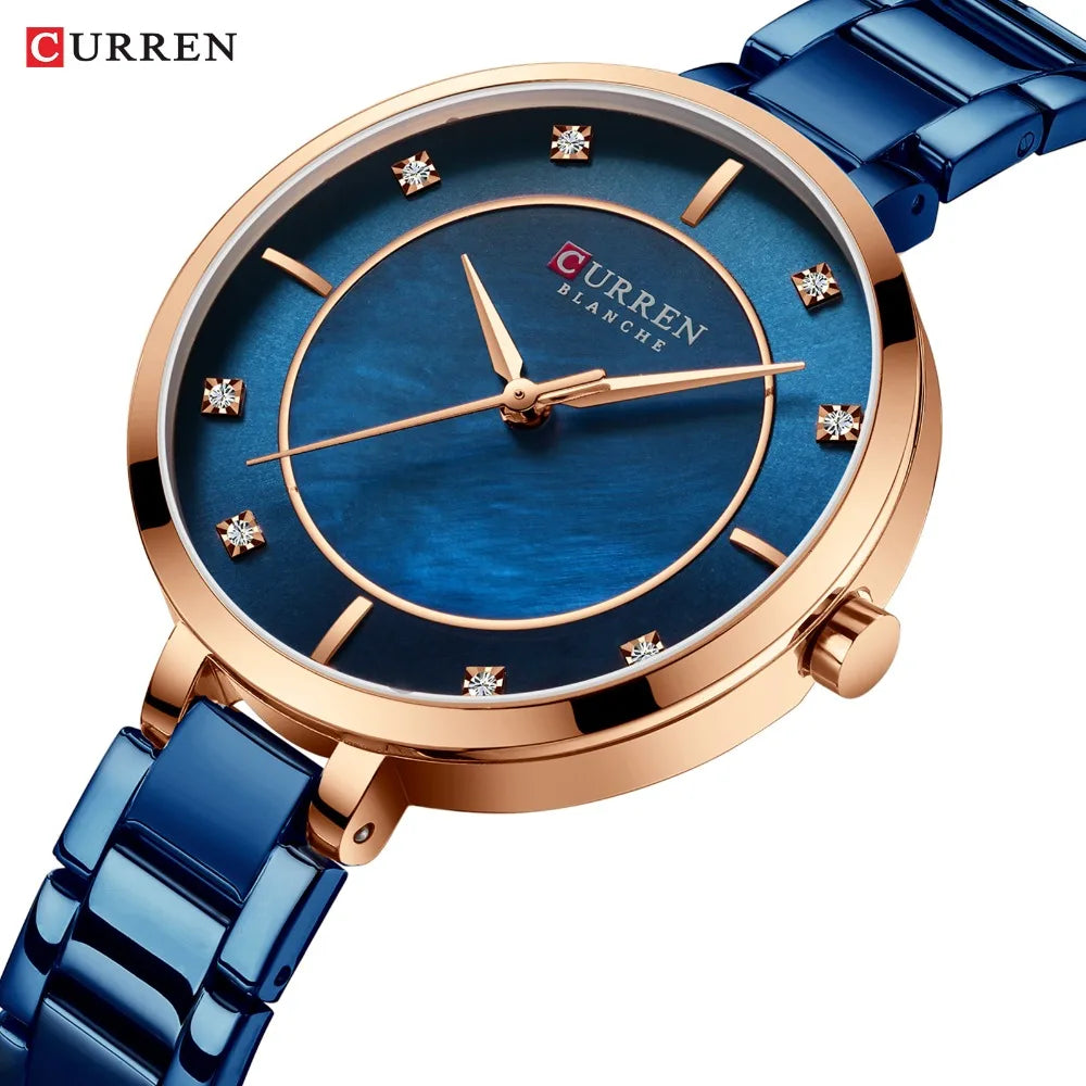 Stainless Steel Band Dress Ladies Wristwatch