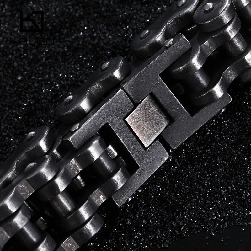 Kalen Punk Brushed Bike Chain Bracelet