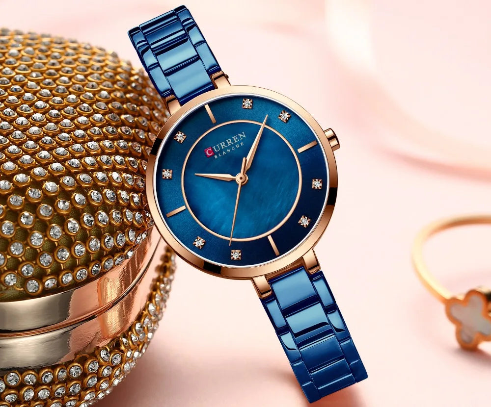 Stainless Steel Band Dress Ladies Wristwatch