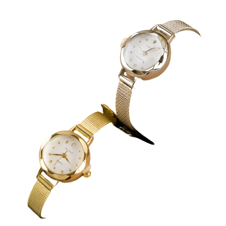 Gold Casual Quartz Bracelet Watch