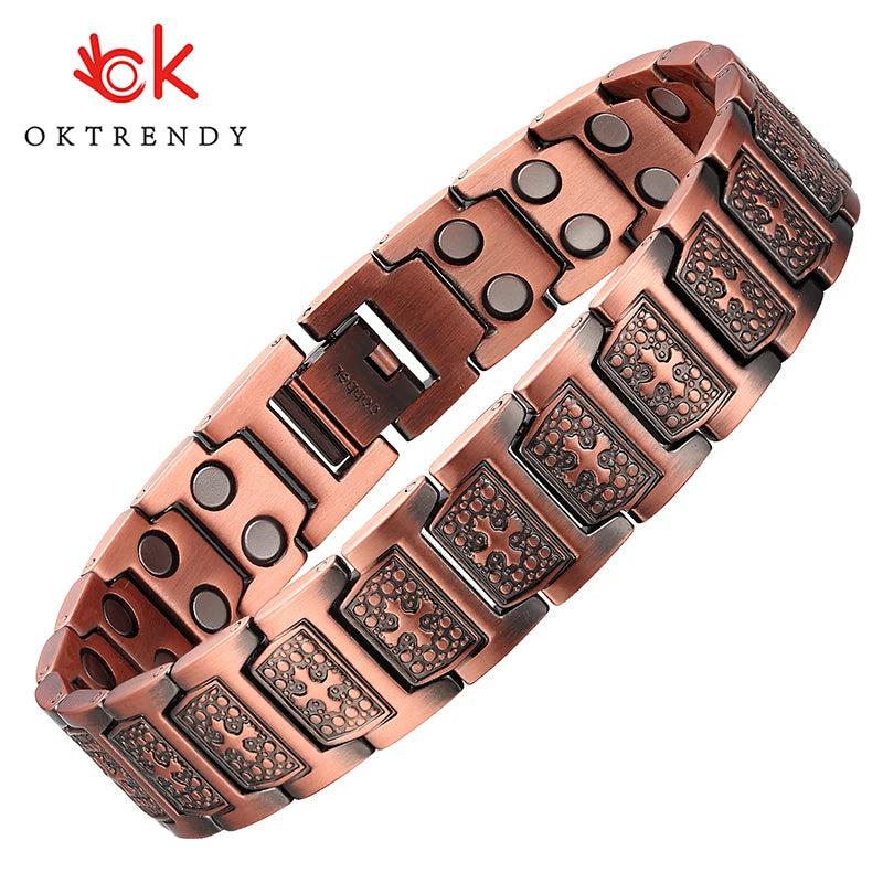 Metal Healing Magnetic Cross Wristband for Men