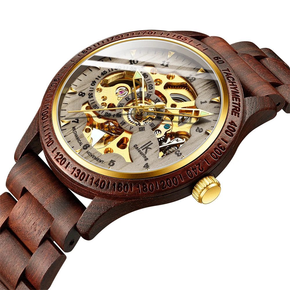 Luxury Wooden Mechanical Watch for Men