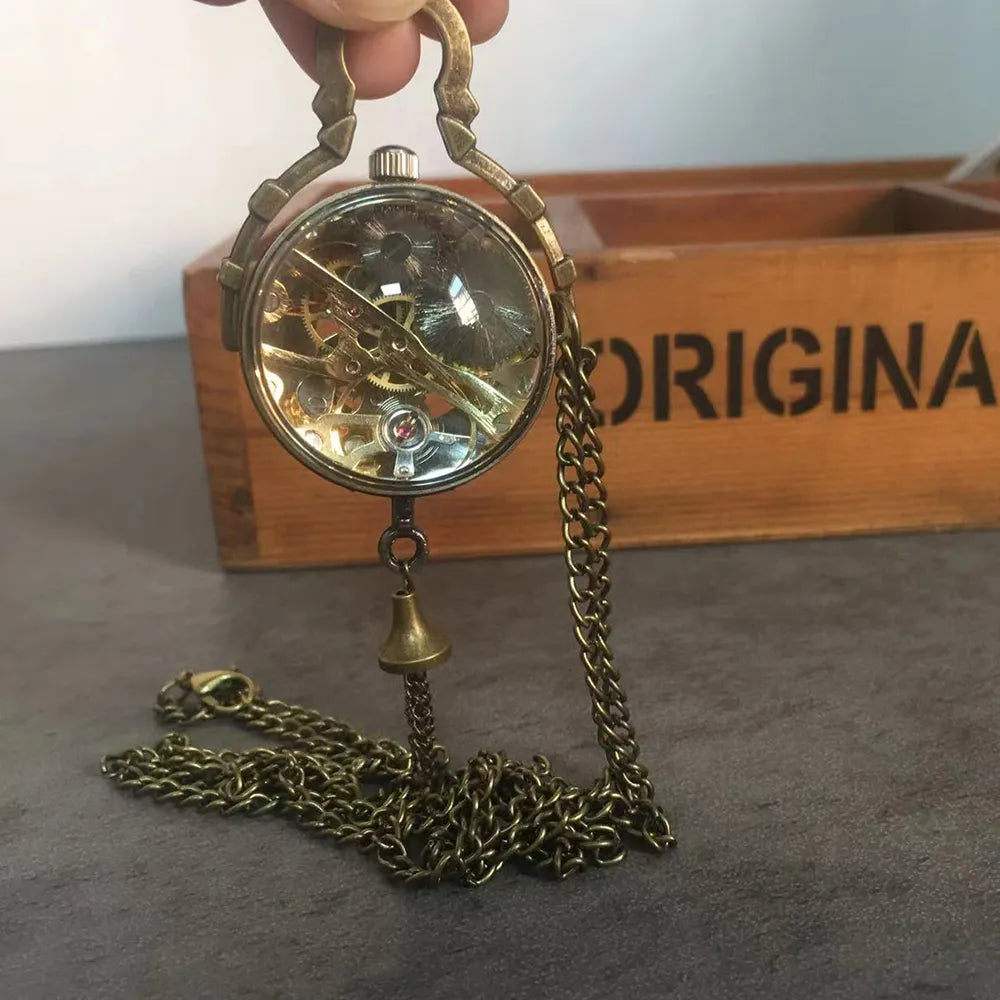 Transparent Mechanical Pocket Watch