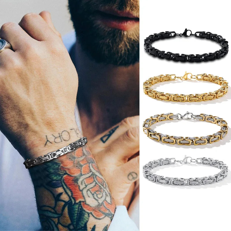 Stylish Byzantine Chain Bracelet