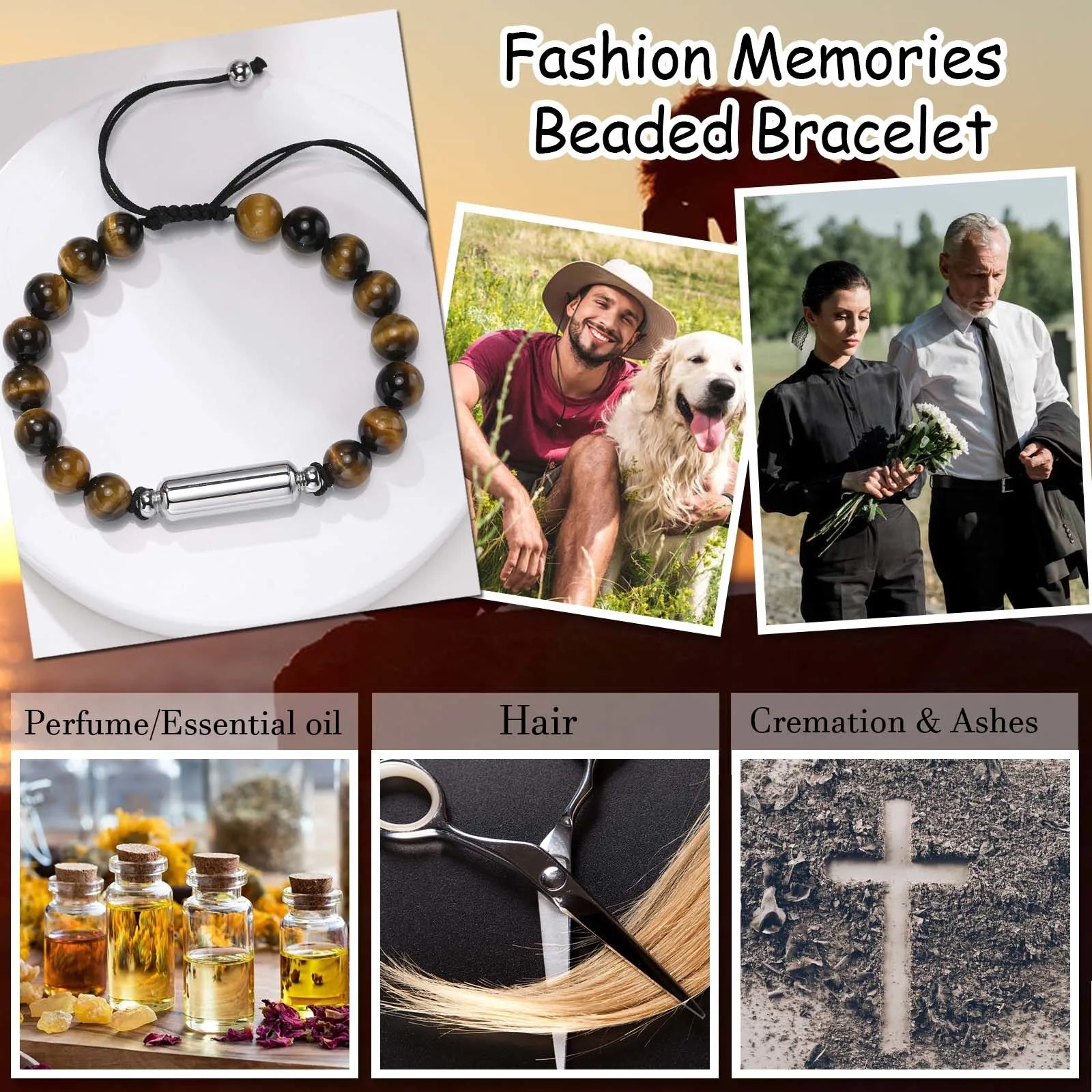 Vnox Cremation Urn Bracelets