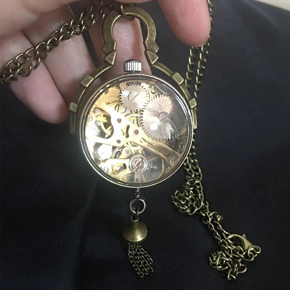 Transparent Mechanical Pocket Watch