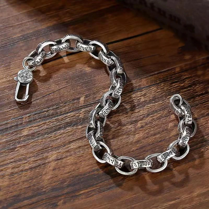 S925 Silver Six-Character Mantra Bracelet