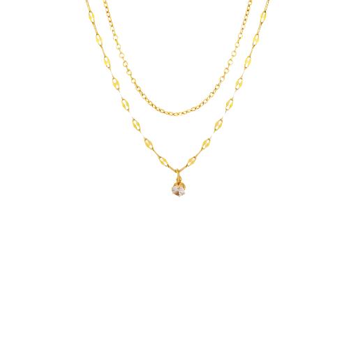 Titanium Steel Double-Layered Necklace