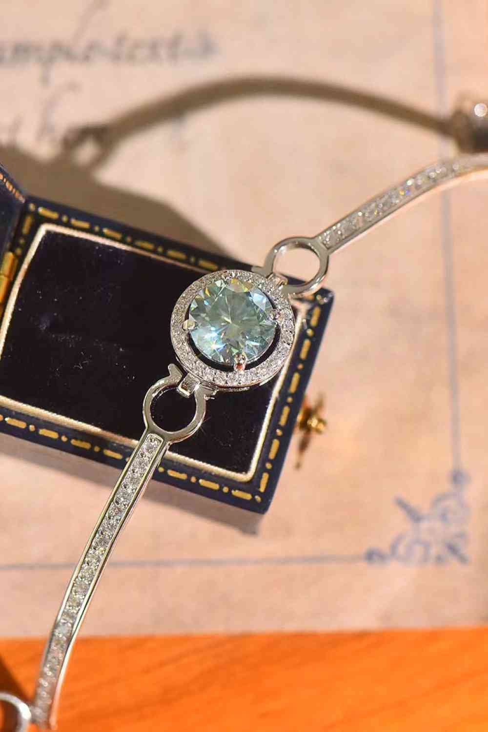 Moissanite Platinum-Plated Bracelet