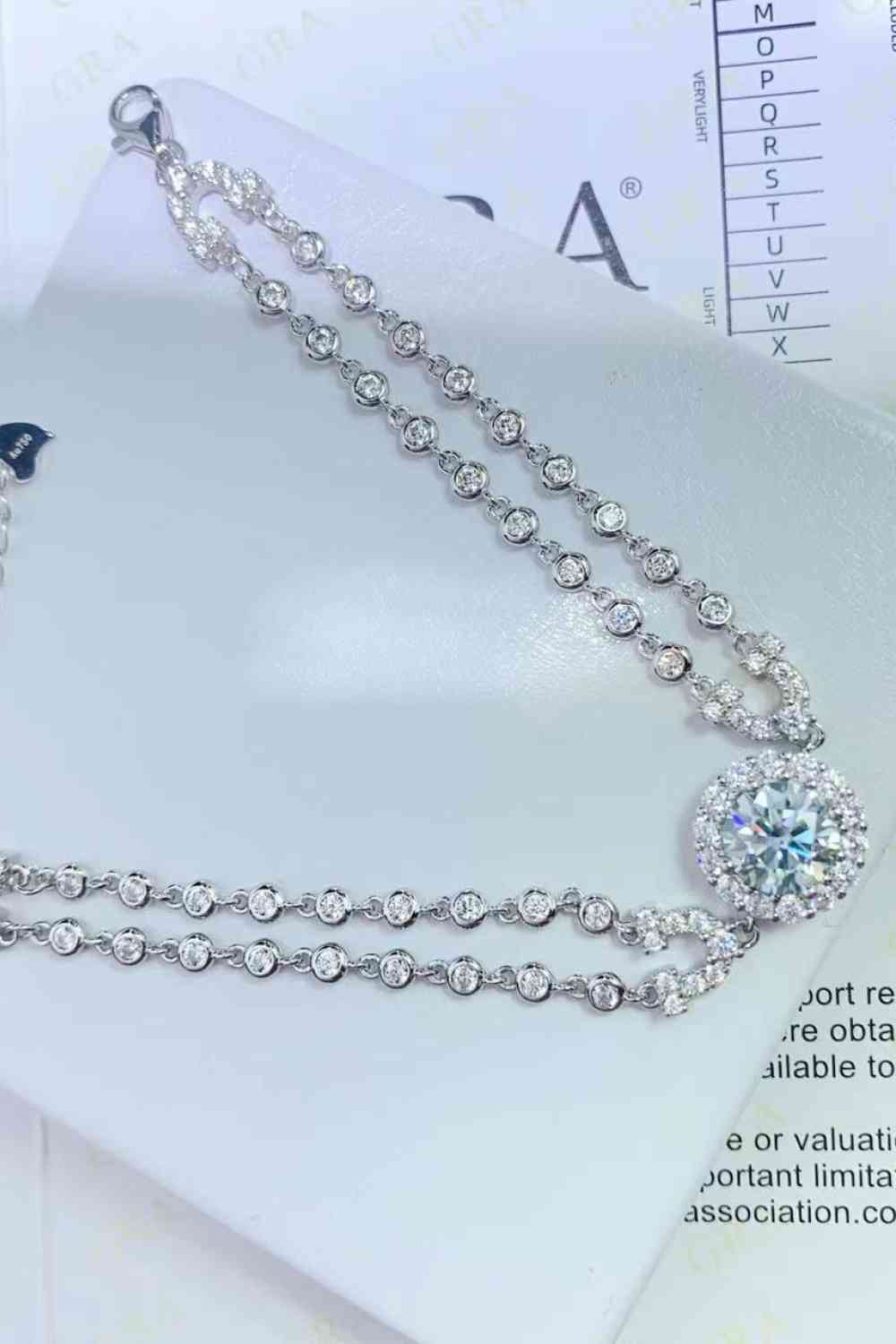 Moissanite Double-Layered Bracelet