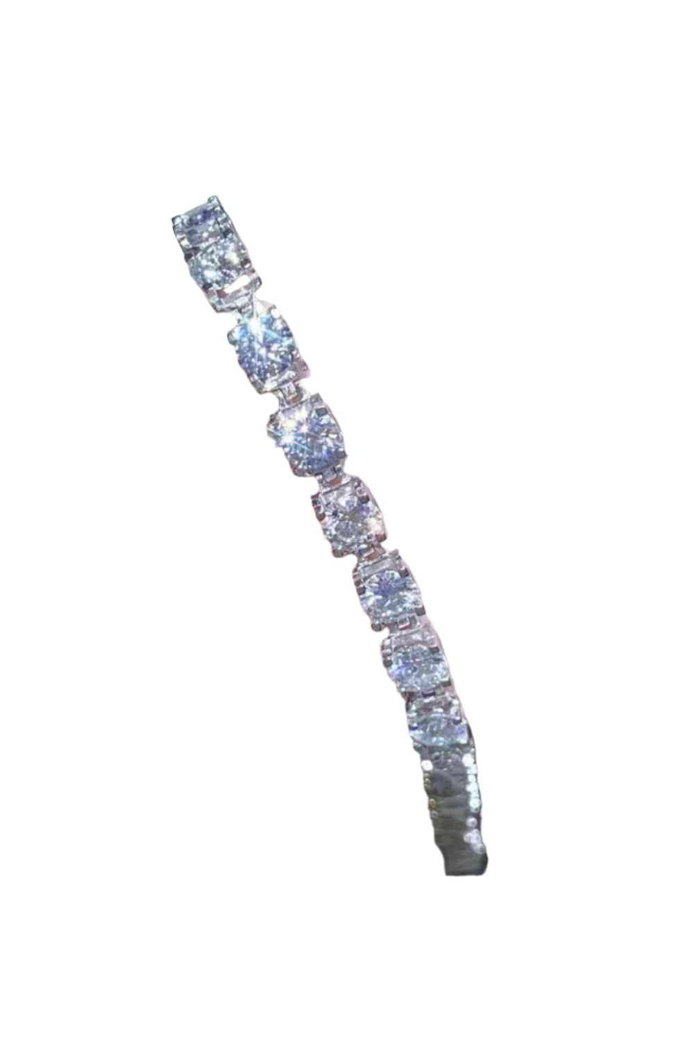 Moissanite Platinum-Plated Bracelet