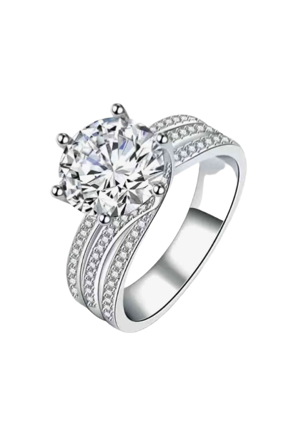 Adored 3 Carat Moissanite Three-Layer Ring