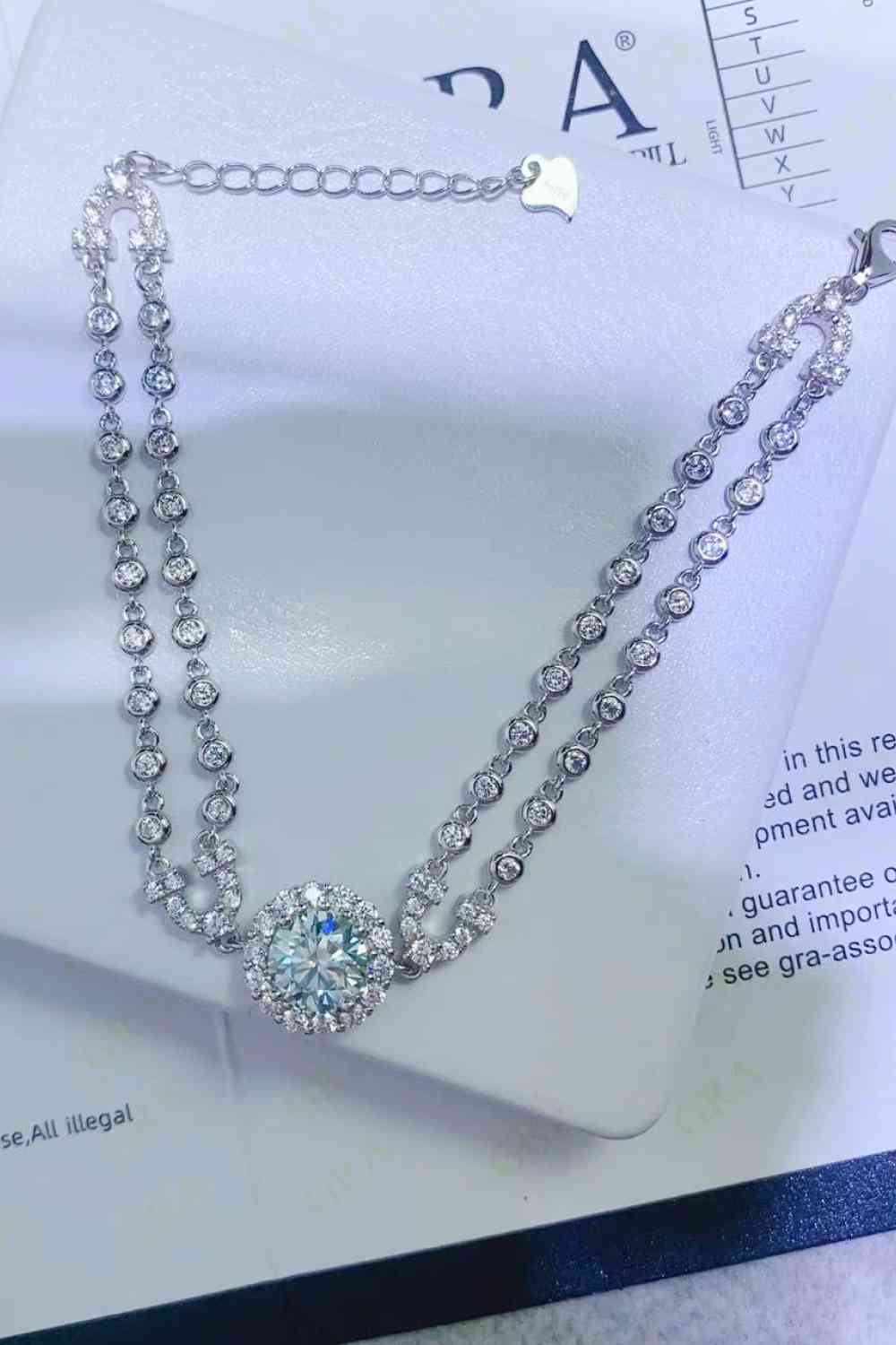 Moissanite Double-Layered Bracelet