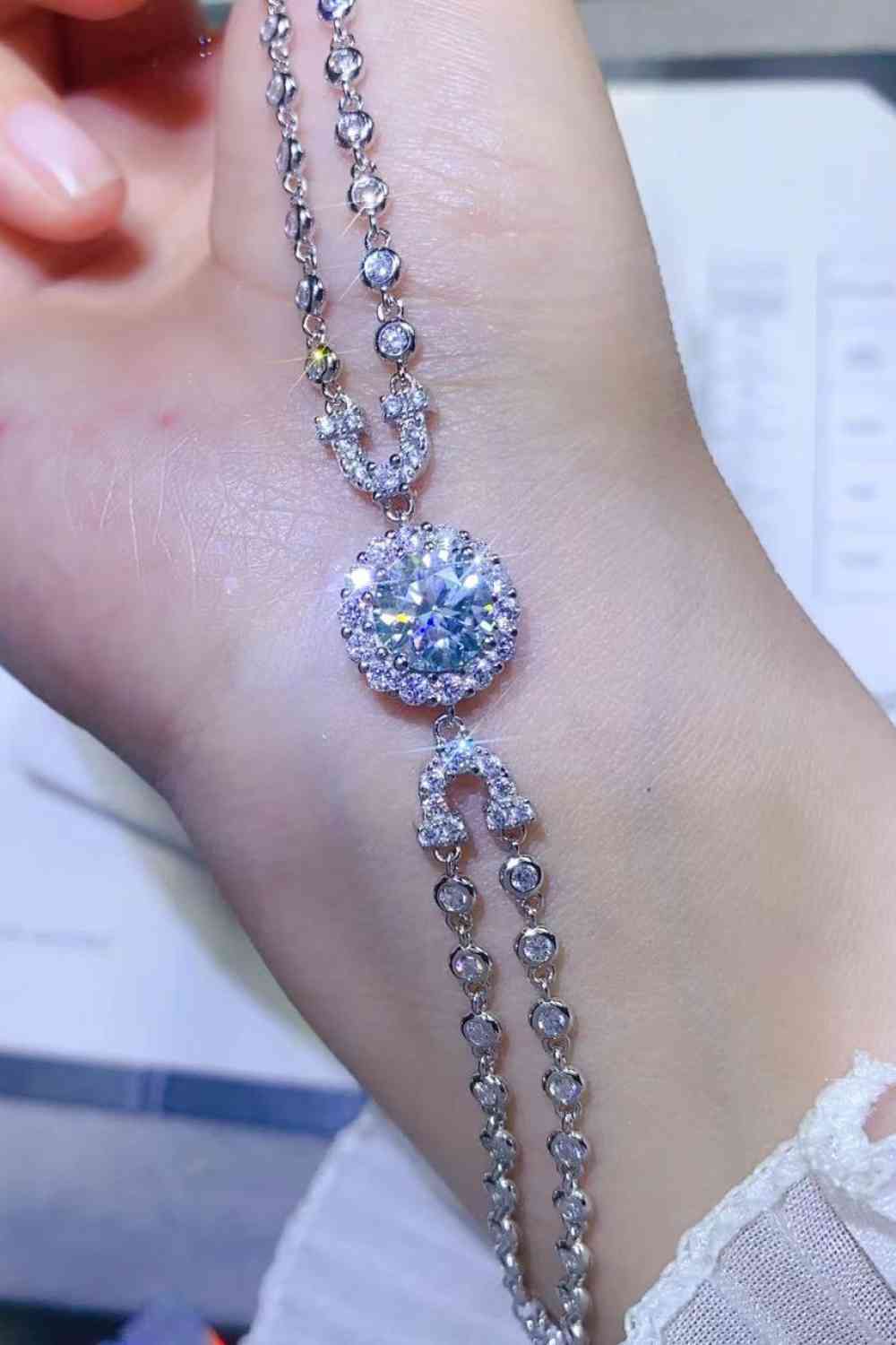 Moissanite Double-Layered Bracelet