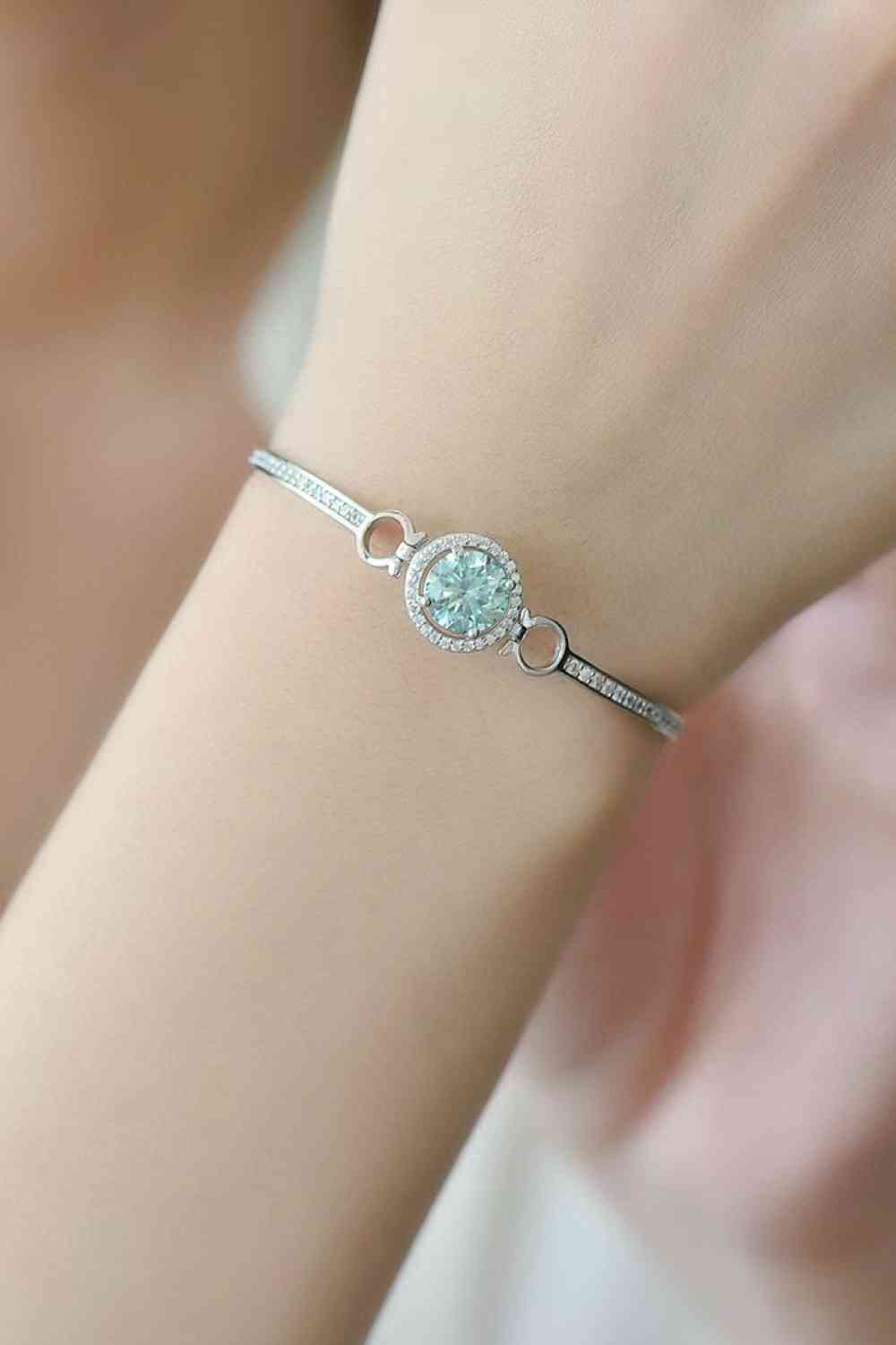 Moissanite Platinum-Plated Bracelet