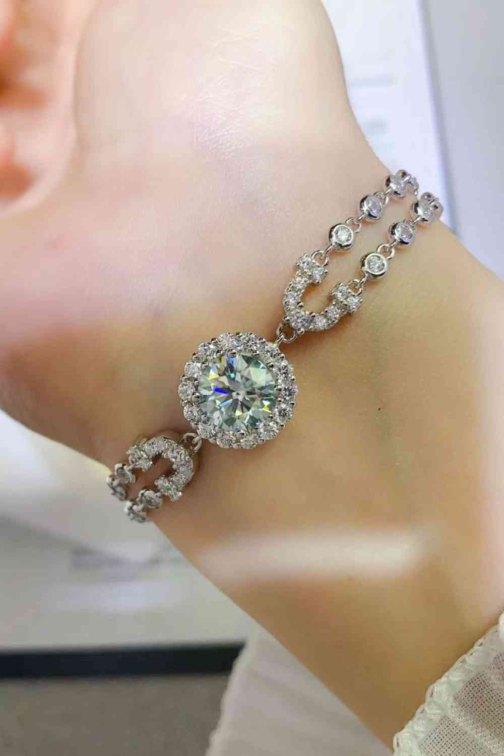 Moissanite Double-Layered Bracelet