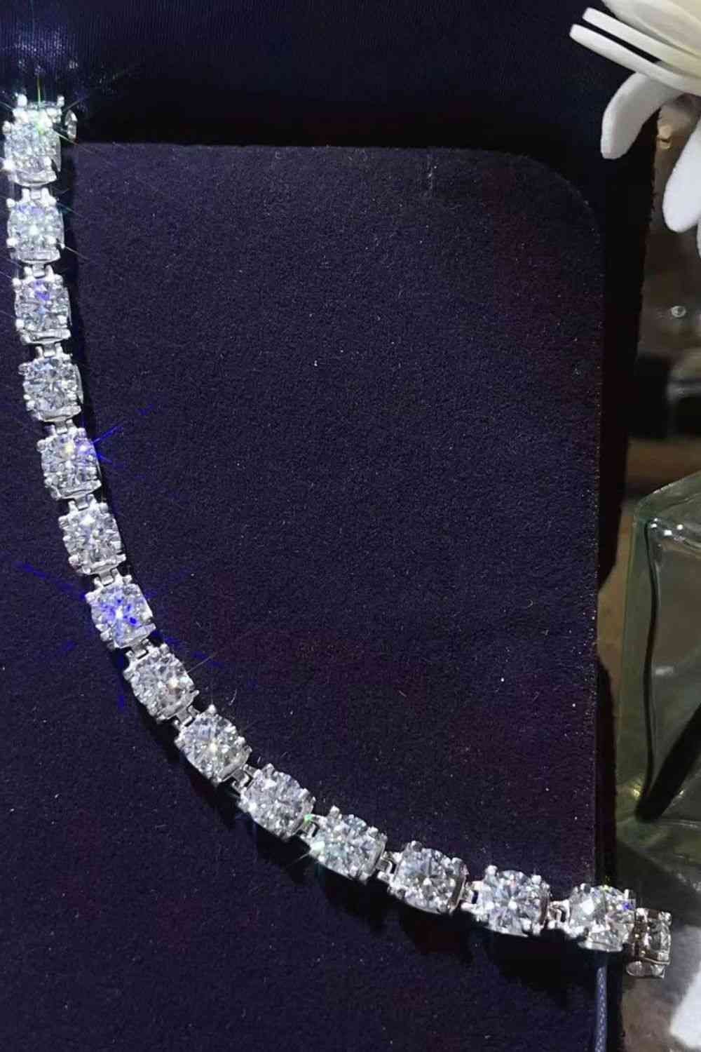 Moissanite Platinum-Plated Bracelet