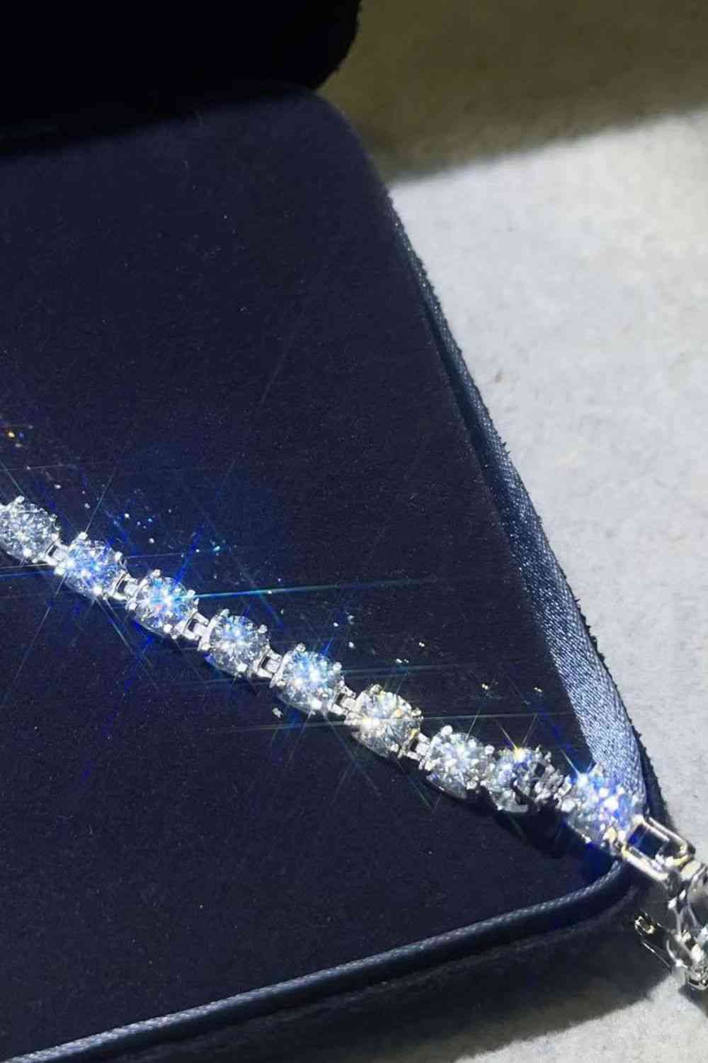 Moissanite Platinum-Plated Bracelet