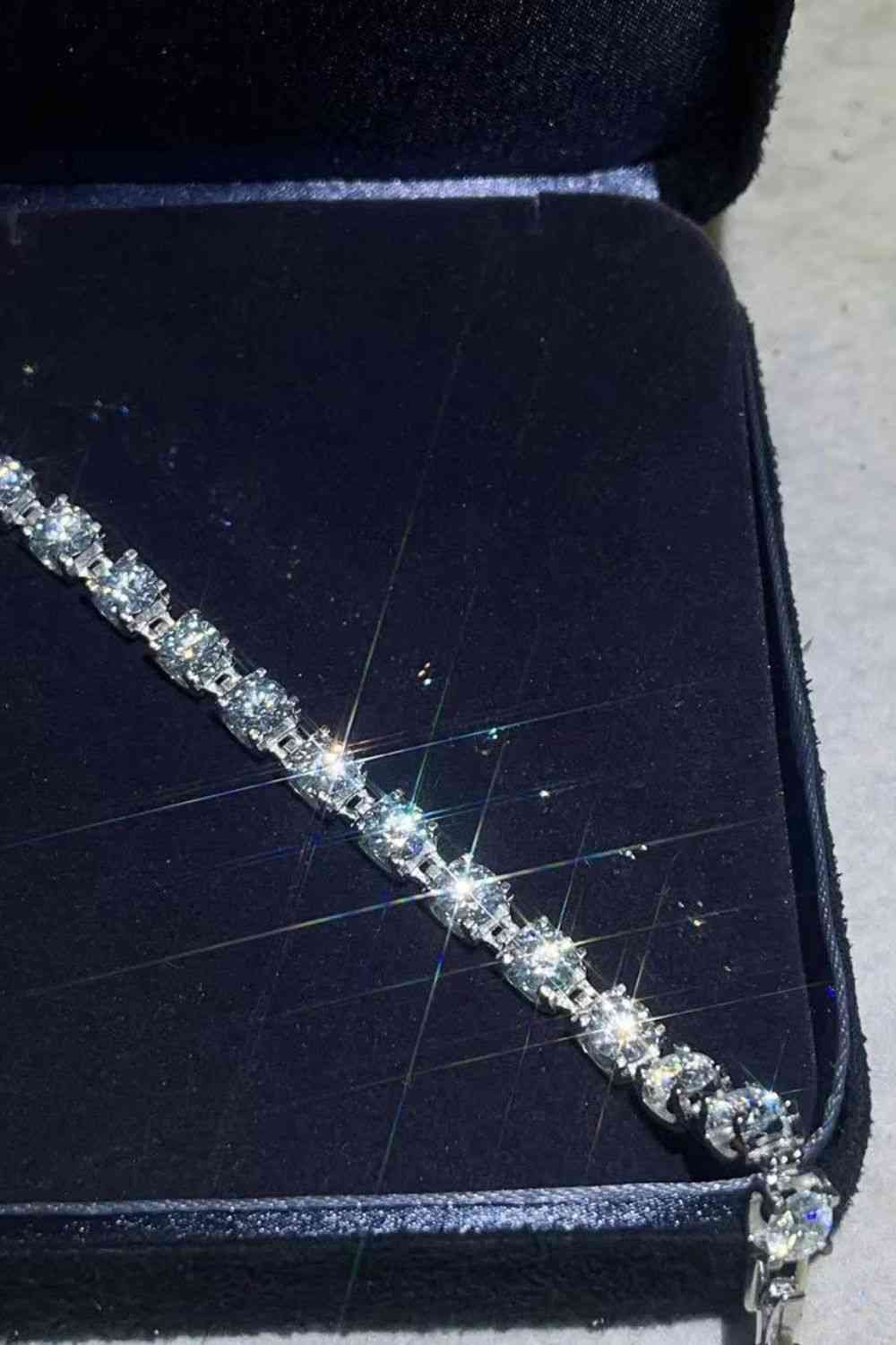 Moissanite Platinum-Plated Bracelet