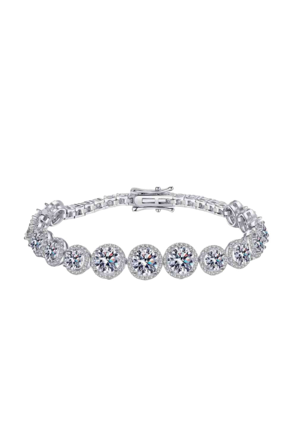 Sterling Silver 10.4 Carat Moissanite Bracelet