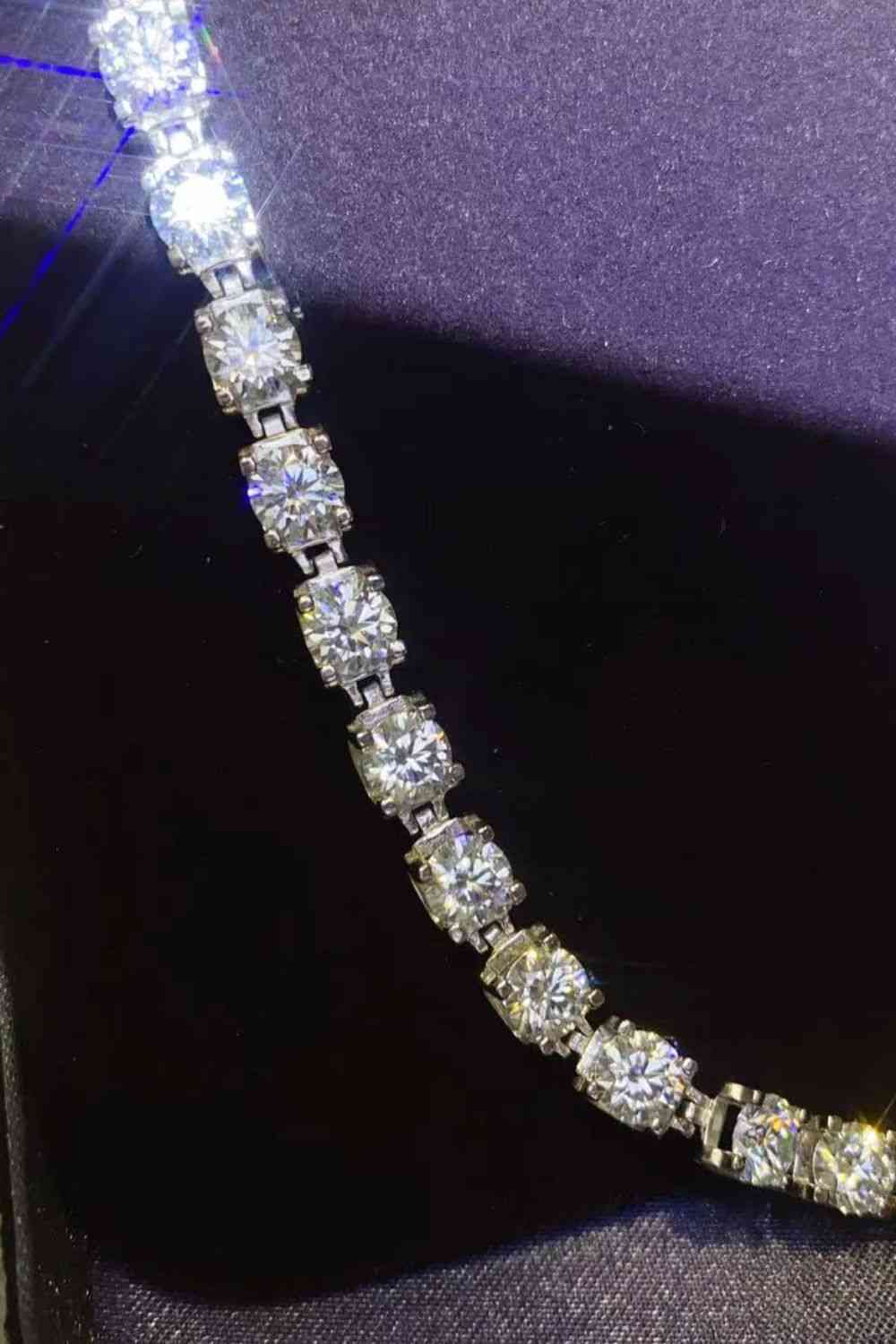 Moissanite Platinum-Plated Bracelet