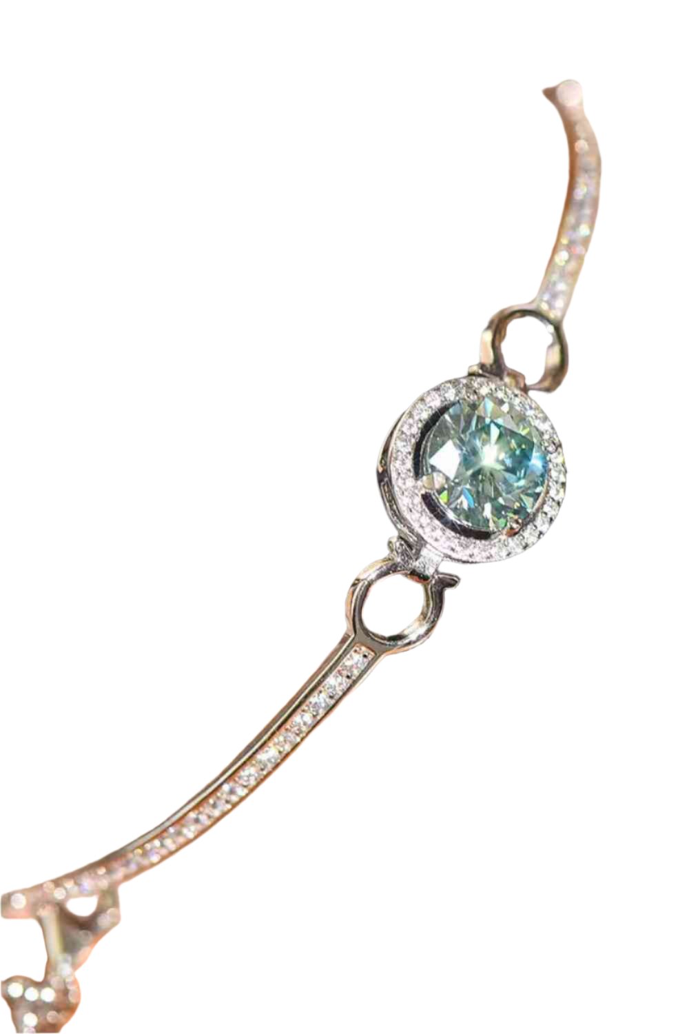 Moissanite Platinum-Plated Bracelet