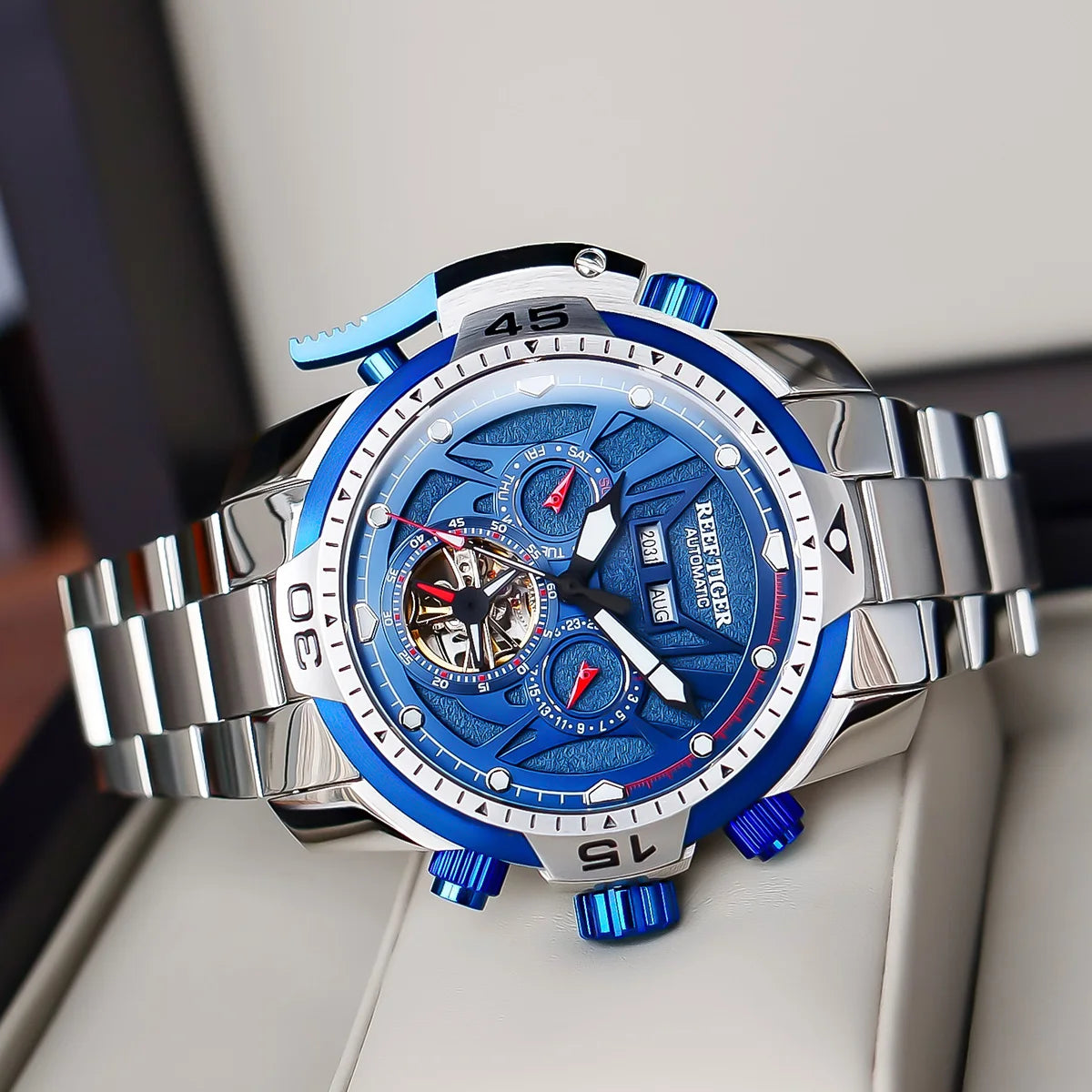 Complicated Blue Dial Sport Watch