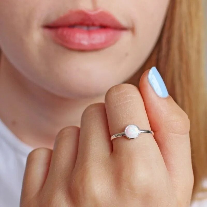 Round Opening Moonstone Ring