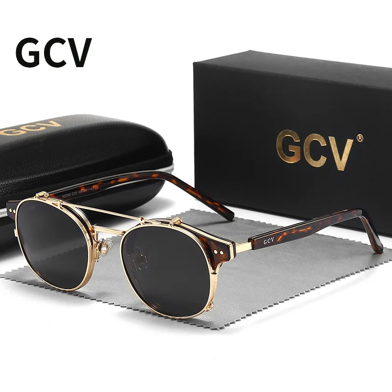 GCV Double Layer Gothic Retro Sunglasses