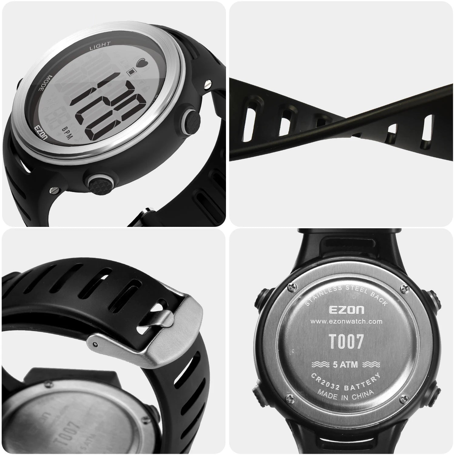 Mens Heart Rate Monitor Sports Polar Watches Men 50M Waterproof Running Sport Watches With Chest Strap Digital Watch