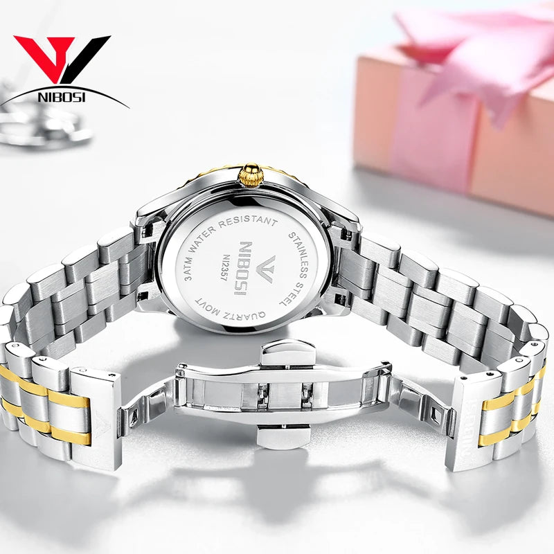 Luxury Gold Ladies Watch Stainless Steel Band Classic Bracelet watch