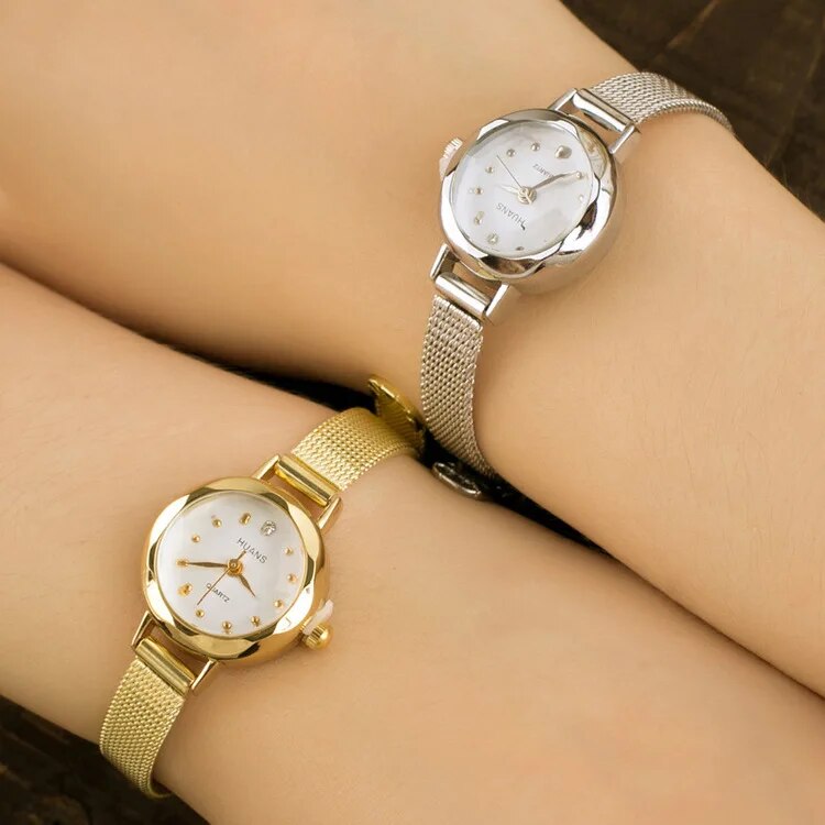 Gold Casual Quartz Bracelet Watch