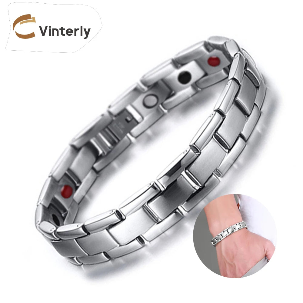 Arrow Energy Bracelet Male/ female  Magnetic Germanium Stainless Steel Bracelet