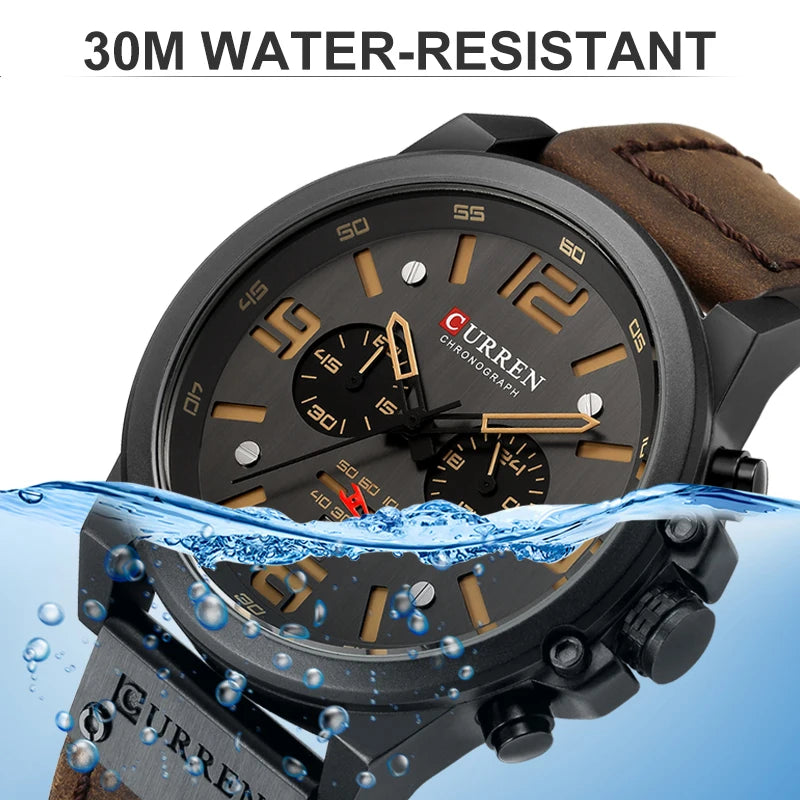 Luxury Waterproof Military Chronograph Watch