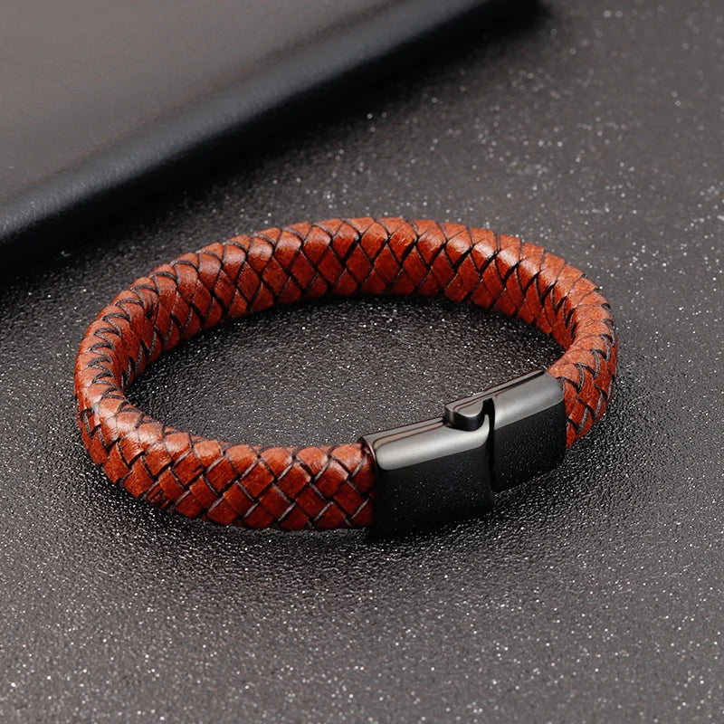 Stainless Steel Buckle Men Bracelet