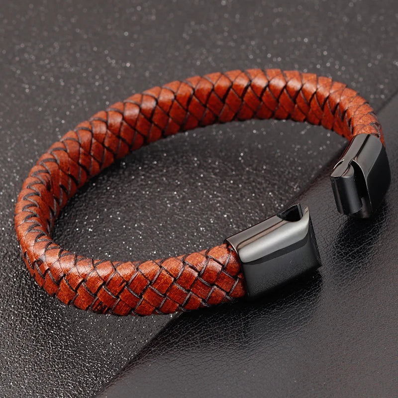 Stainless Steel Buckle Men Bracelet