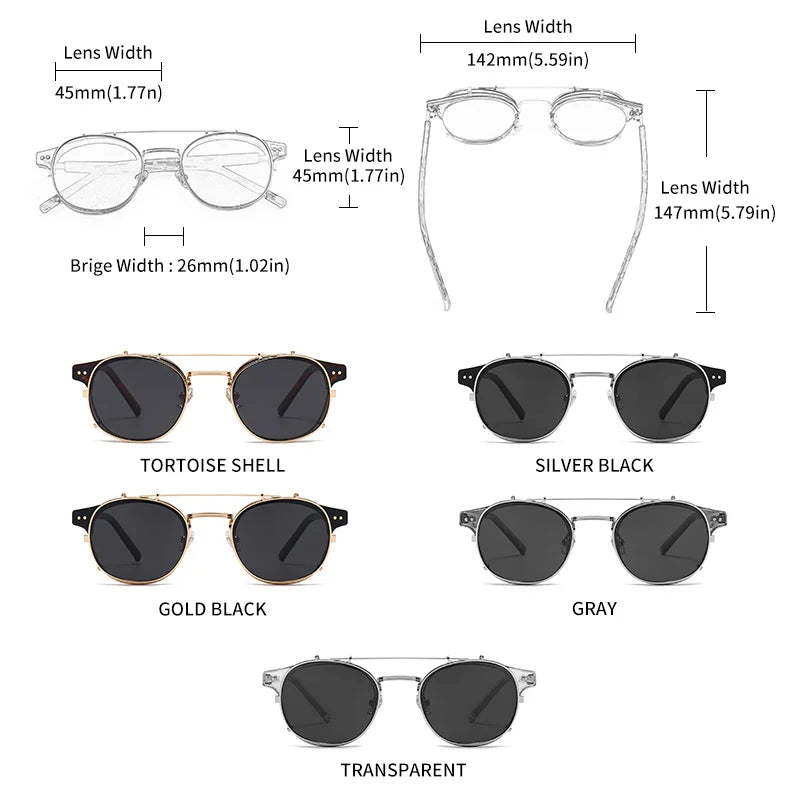 GCV Double Layer Gothic Retro Sunglasses