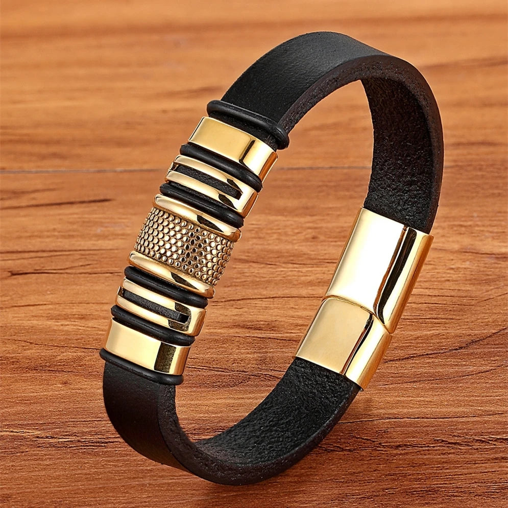 Animal Pattern Genuine Leather Men's Bracelet