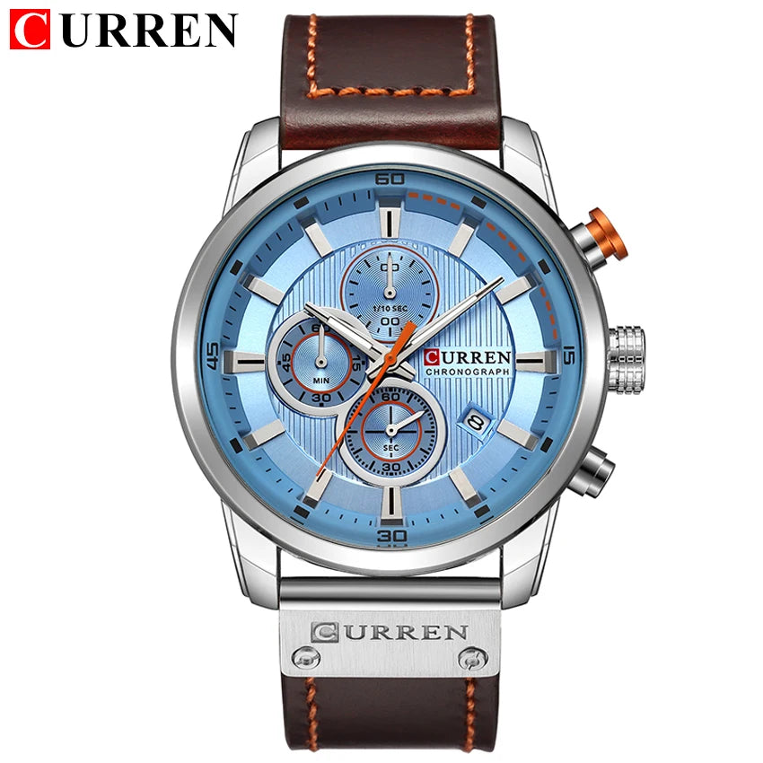 Luxury Leather Strap Quartz Men's Watch