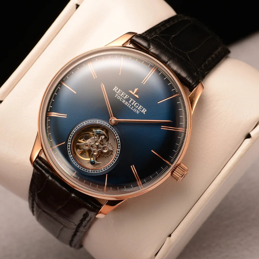 Luxury Blue Tourbillon Automatic Men's Watch