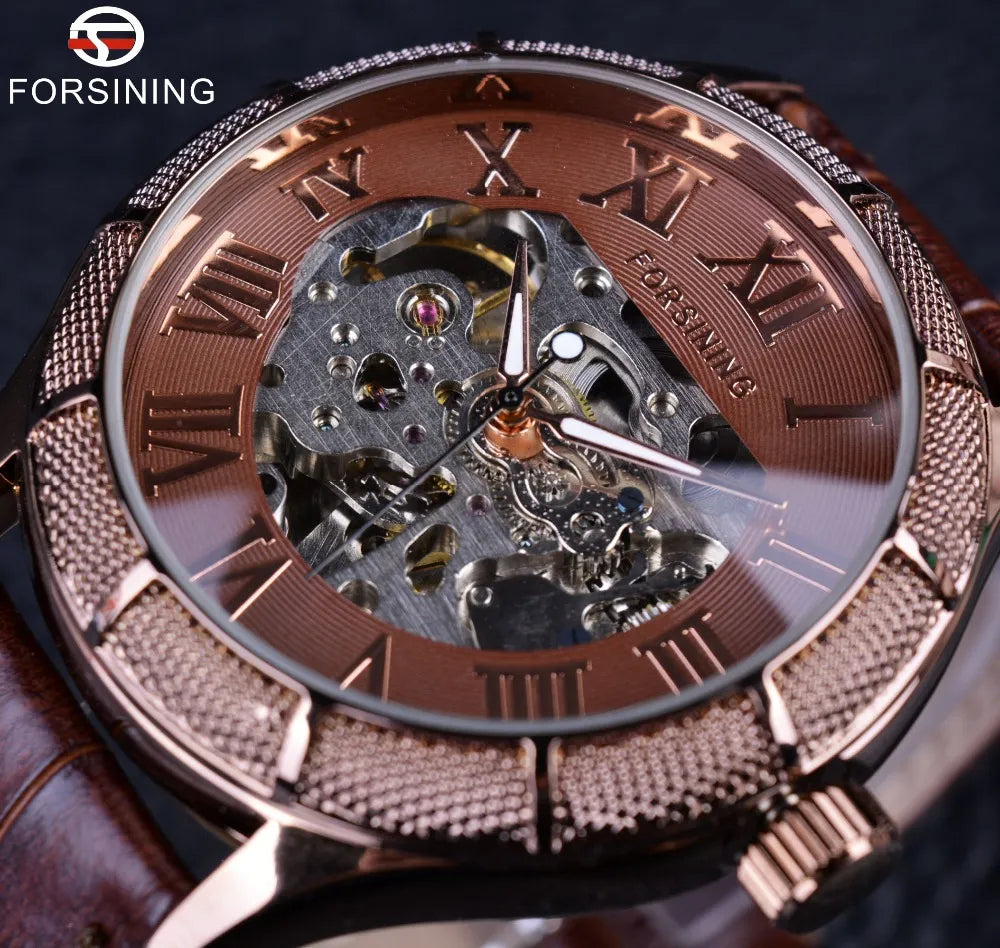 Forsining Skeleton Watch Transparent