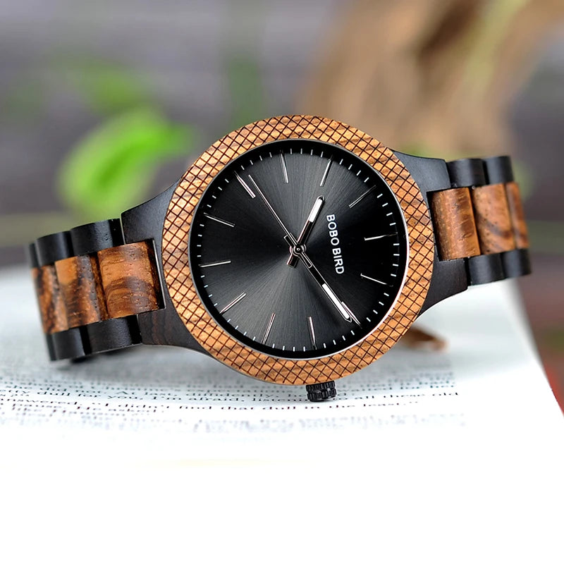 BOBO BIRD Men's Watch Sunglasses Set Wooden Timepieces