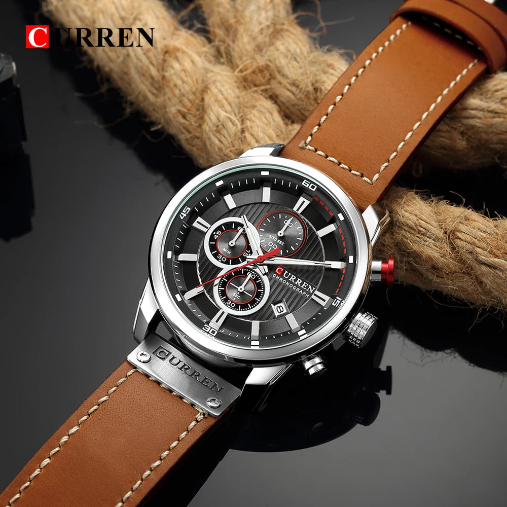 Male Chronograph Sport Wrist Watch