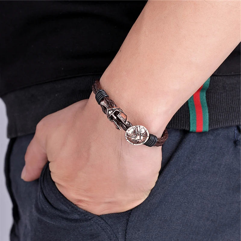 Fashion Spartan Helmet Retro Bracelet